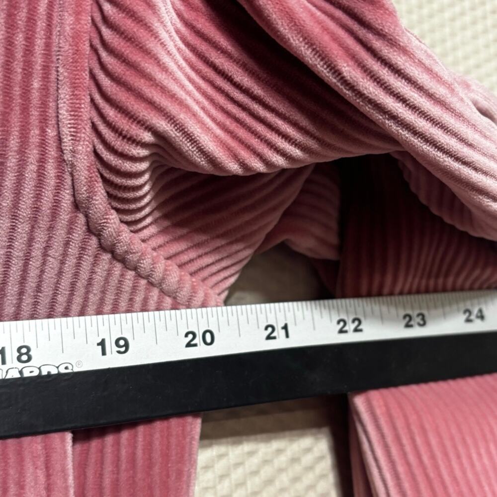 Elie Tahari Women's Pink Corduroy Cropped Jacket Size S/P Snap Front Utility - Picture 6 of 8